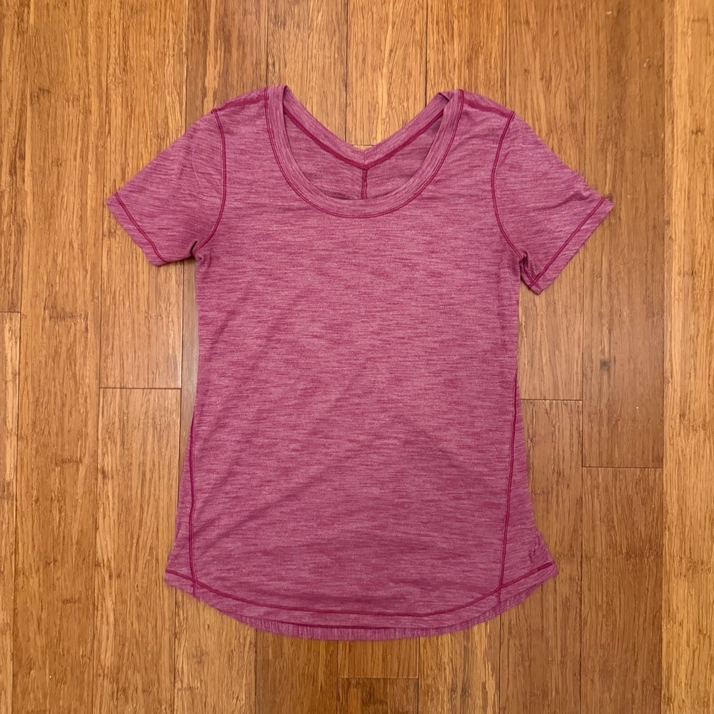 Lululemon womens small intensi-Tee special edition 2016 Seawheeze Heathered plum - Picture 2 of 5